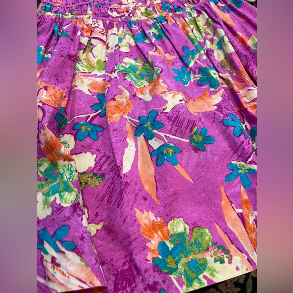 Jones wear jeans co ladies size 8‎ side zip Hawaiian print all cotton skirt - Picture 10 of 12